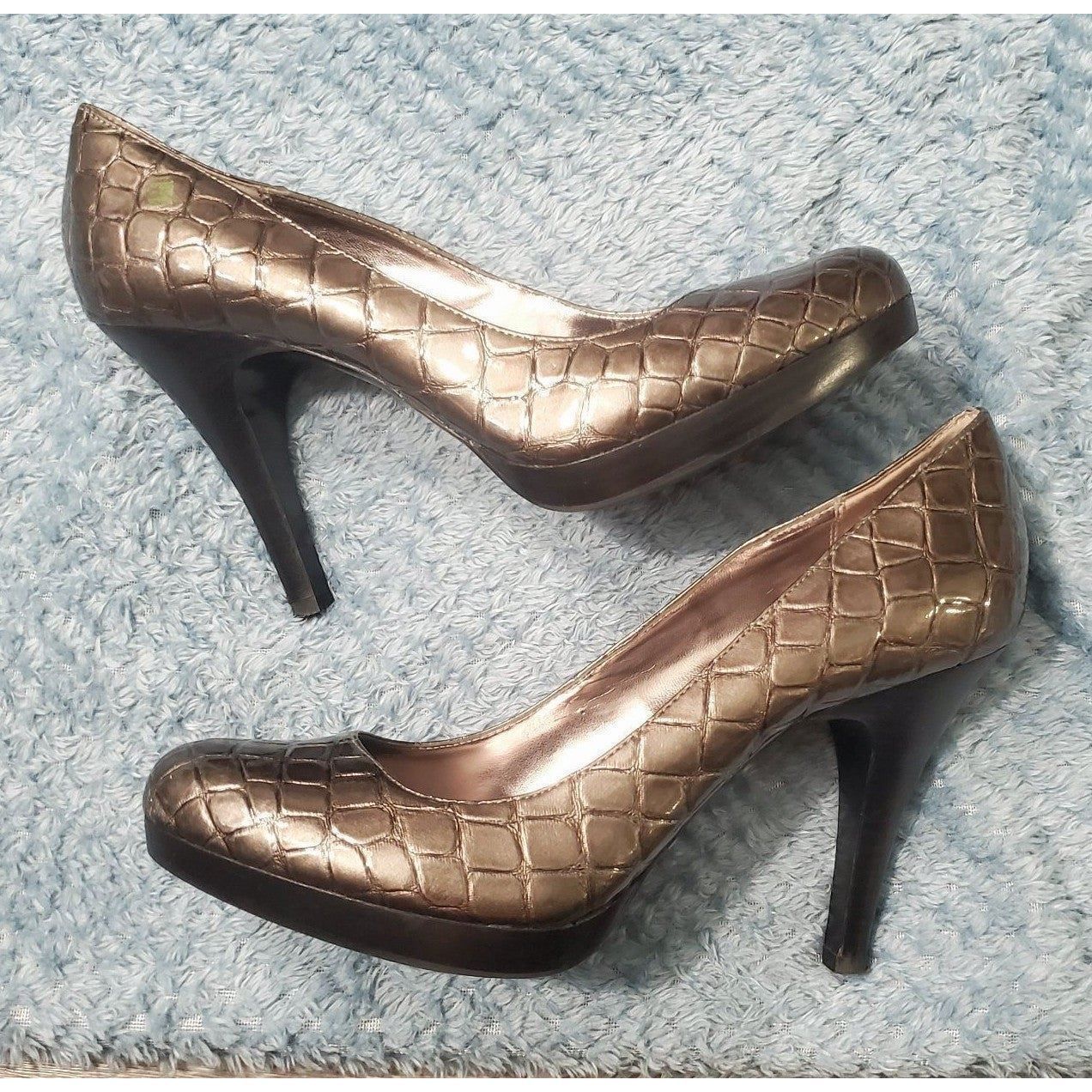 Alfani Python Gray Heels